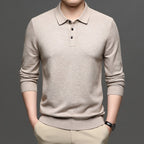 Men's Lapel Knit Pullover Sweater